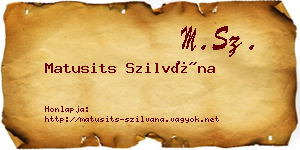 Matusits Szilvána névjegykártya